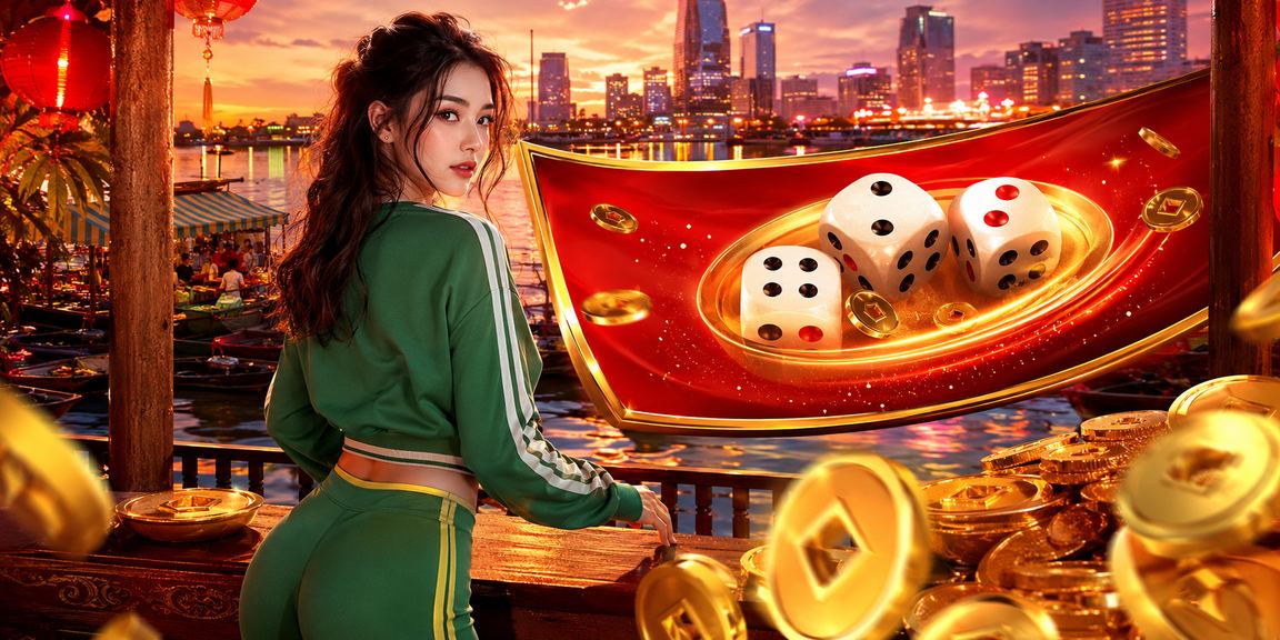 Người dùng Cần Thơ chơi game xúc xắc bên bờ sông Cần Thơ trong buổi chiều nhẹ nhàng
