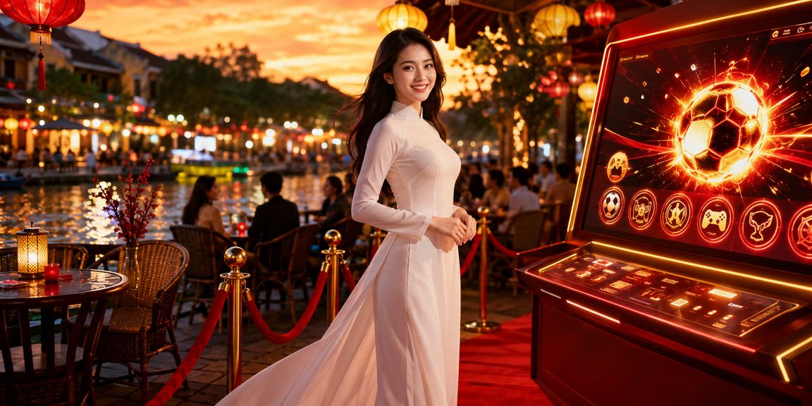 Người dùng tại Hội An theo dõi kèo esports trong trang phục áo dài truyền thống