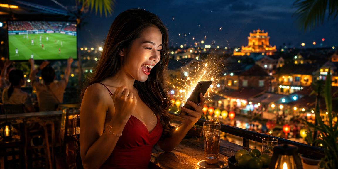 Người chơi tại Huế theo dõi kèo bóng đá trực tuyến bên ly cà phê