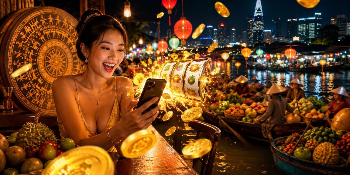 Không khí lễ hội Mekong và trò chơi slot game trong văn hóa giải trí miền Tây